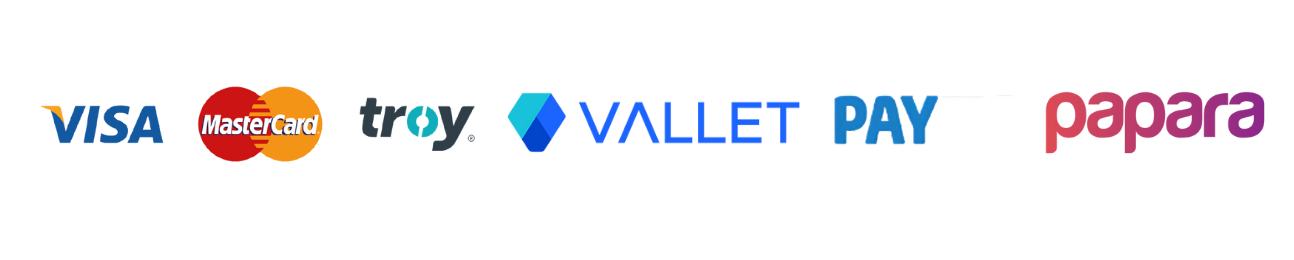 Ödeme Seçenekleri - Visa, MasterCard, Troy, Vallet Pay, Papara